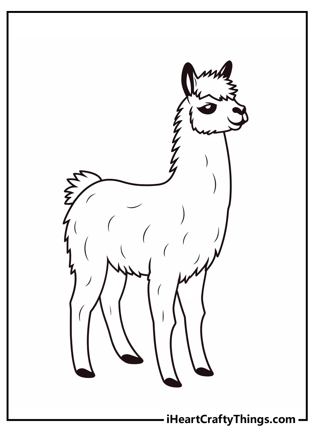 original llama coloring pages