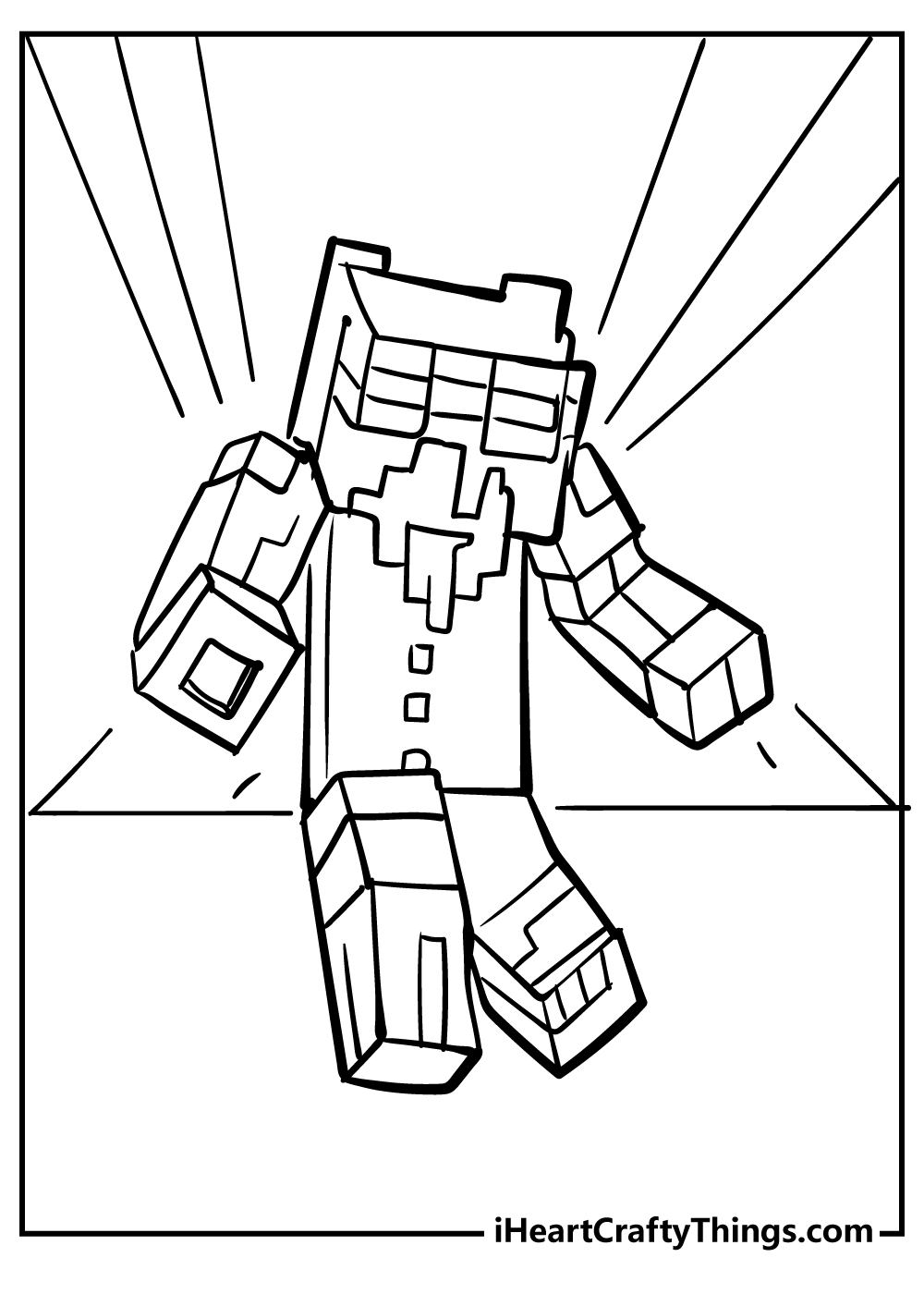 Minecraft Coloring Page for adults