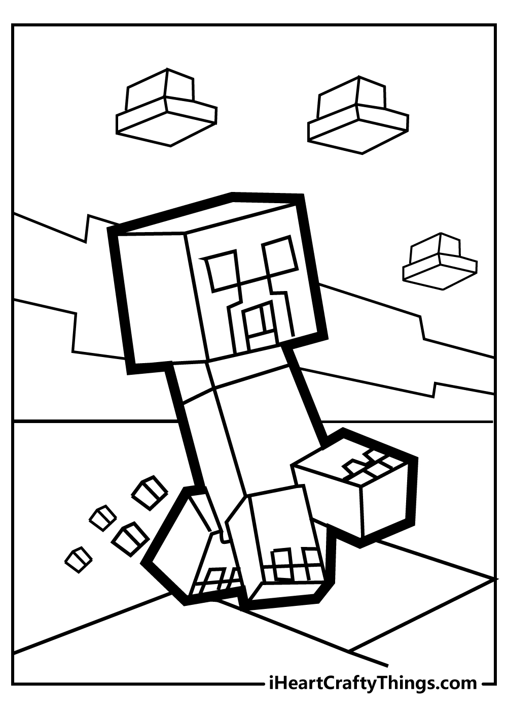 prestonplayz minecraft coloring page free