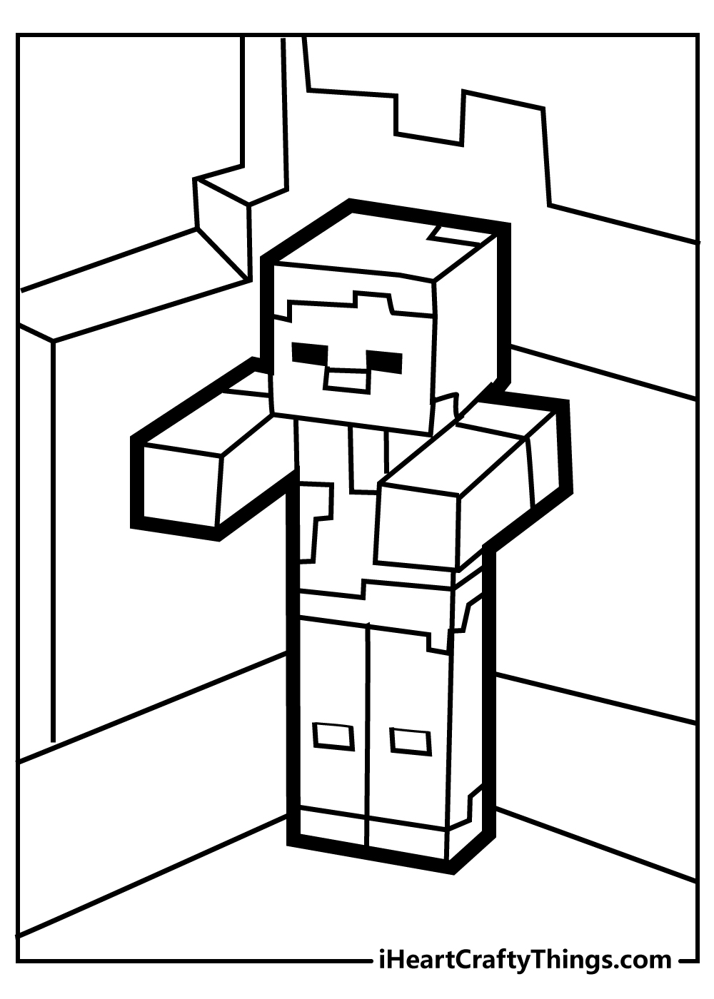 minecraft wolf coloring page free printable