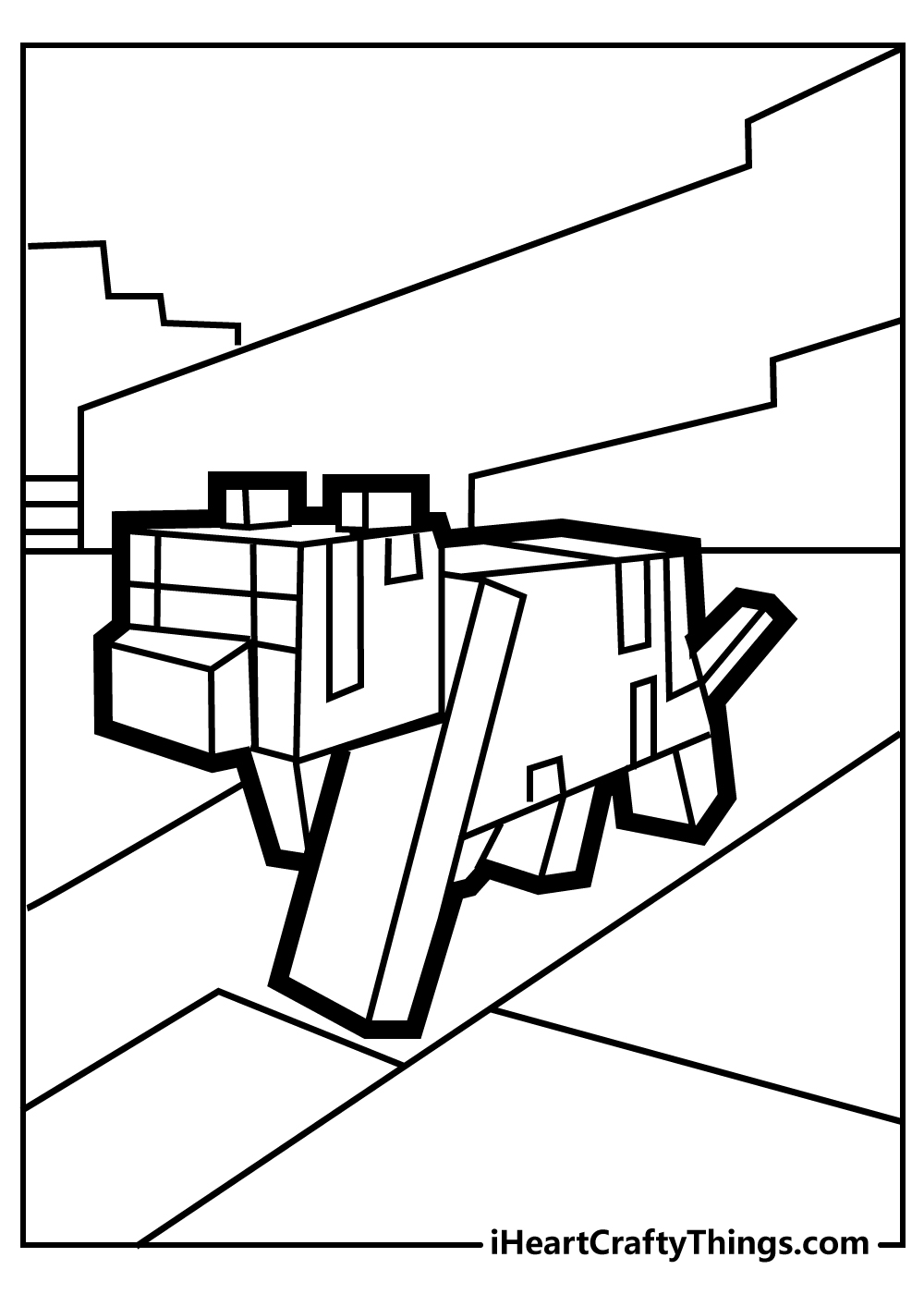 lego minecraft coloring page