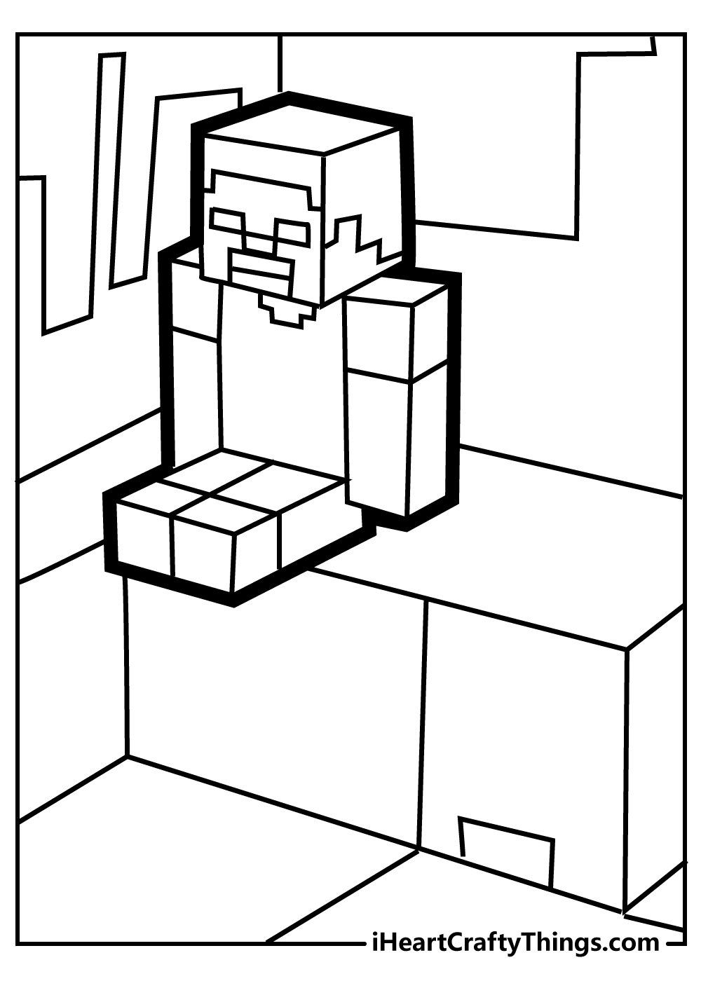 coloring pages of minecraft for kids