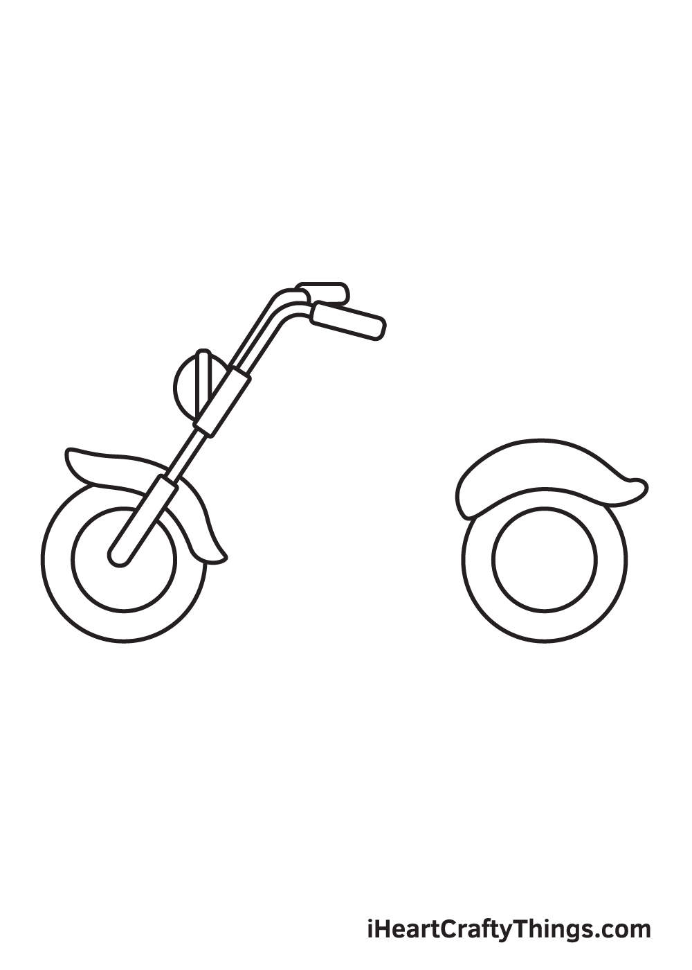 motorcycle drawing step 3