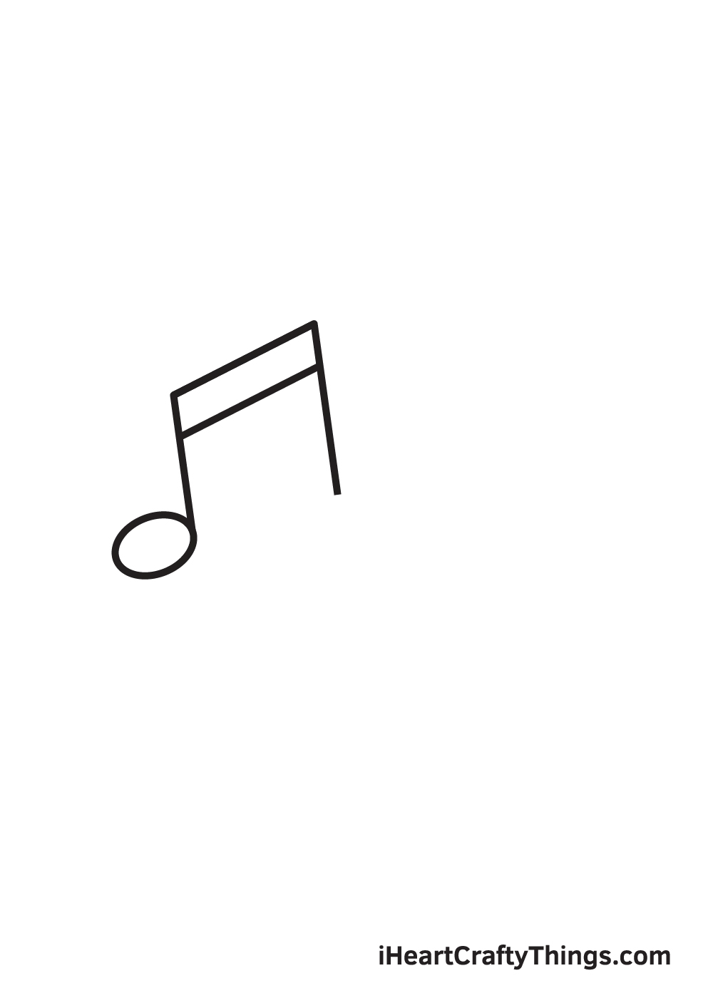 music notes drawing step 2