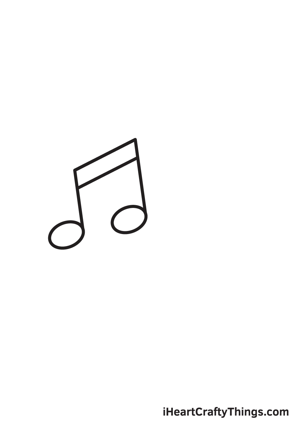 music notes drawing step 3