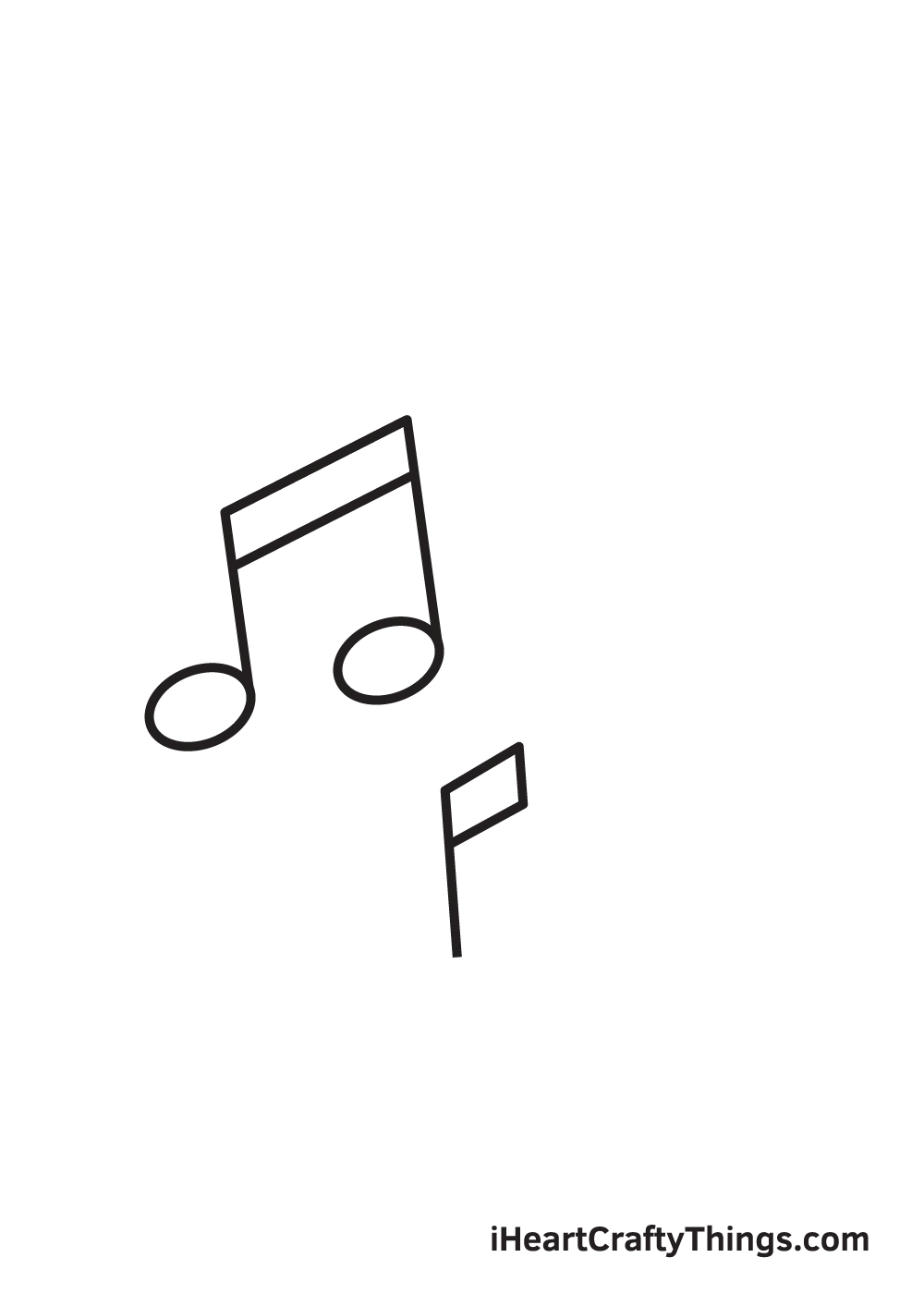 music notes drawing step 4