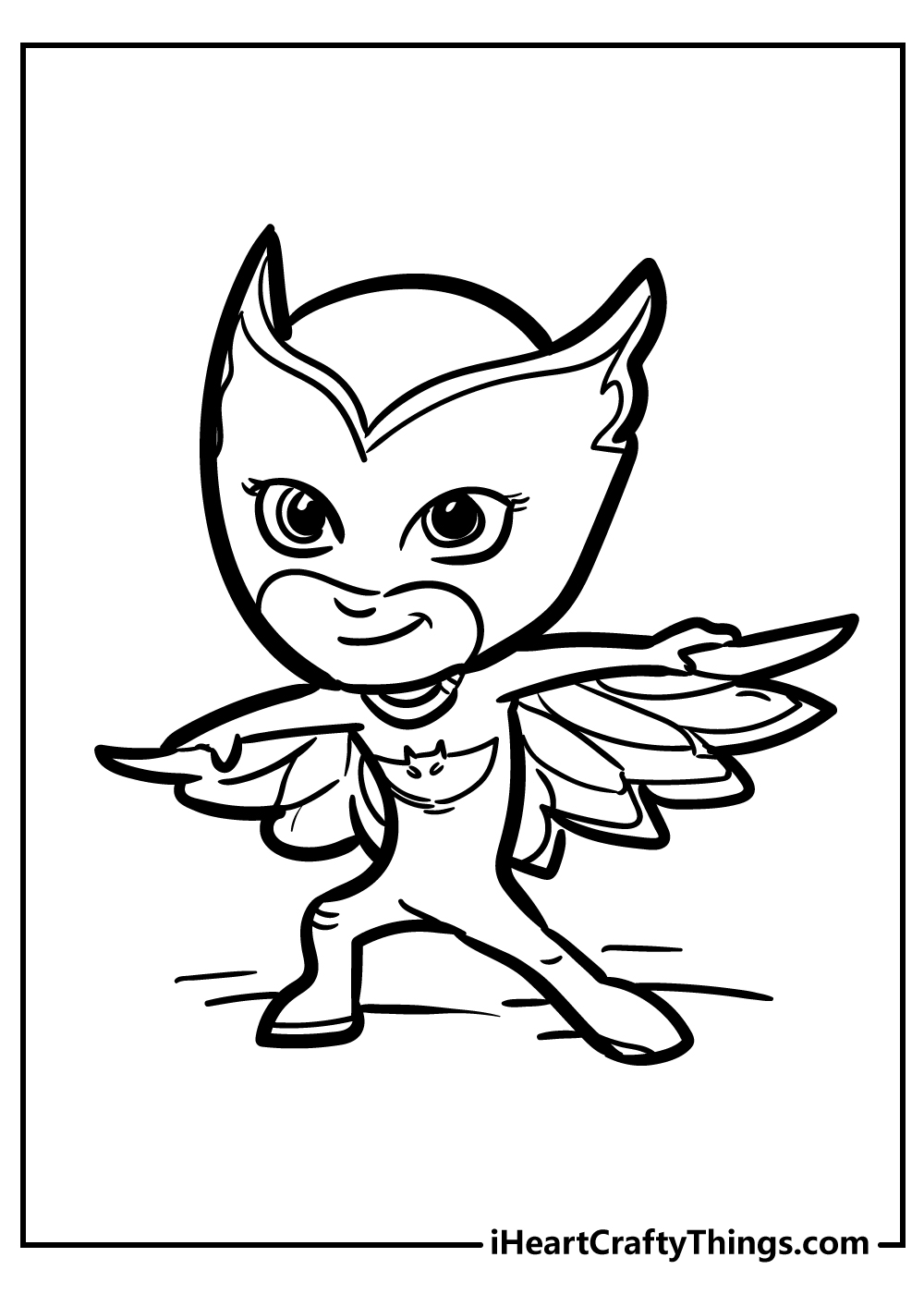 easy pj owlette coloring pages free printable