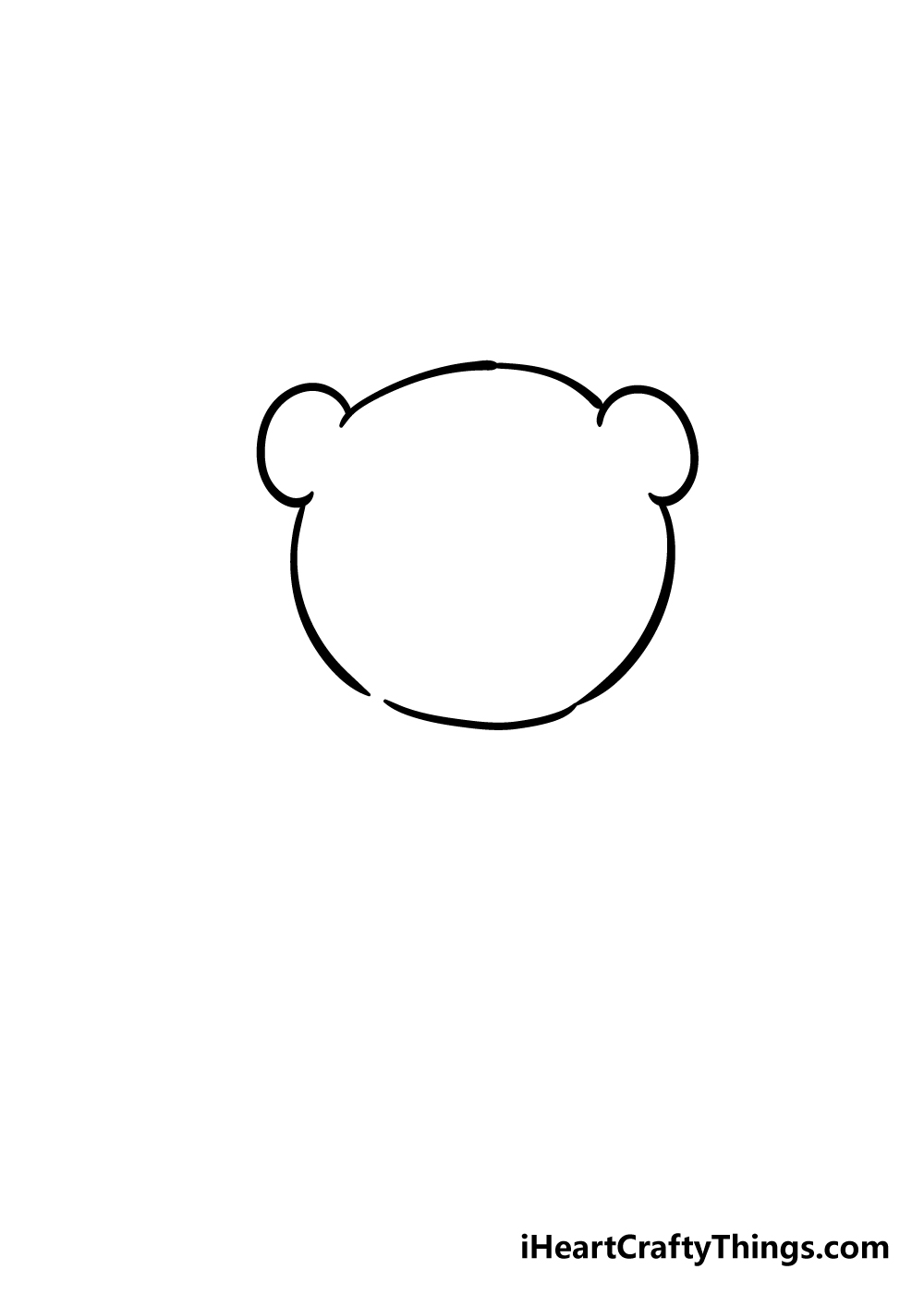 panda drawing step 1