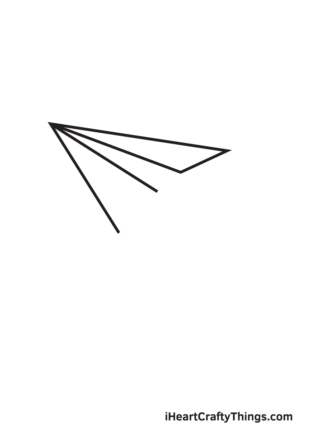 paper airplane drawing step 5