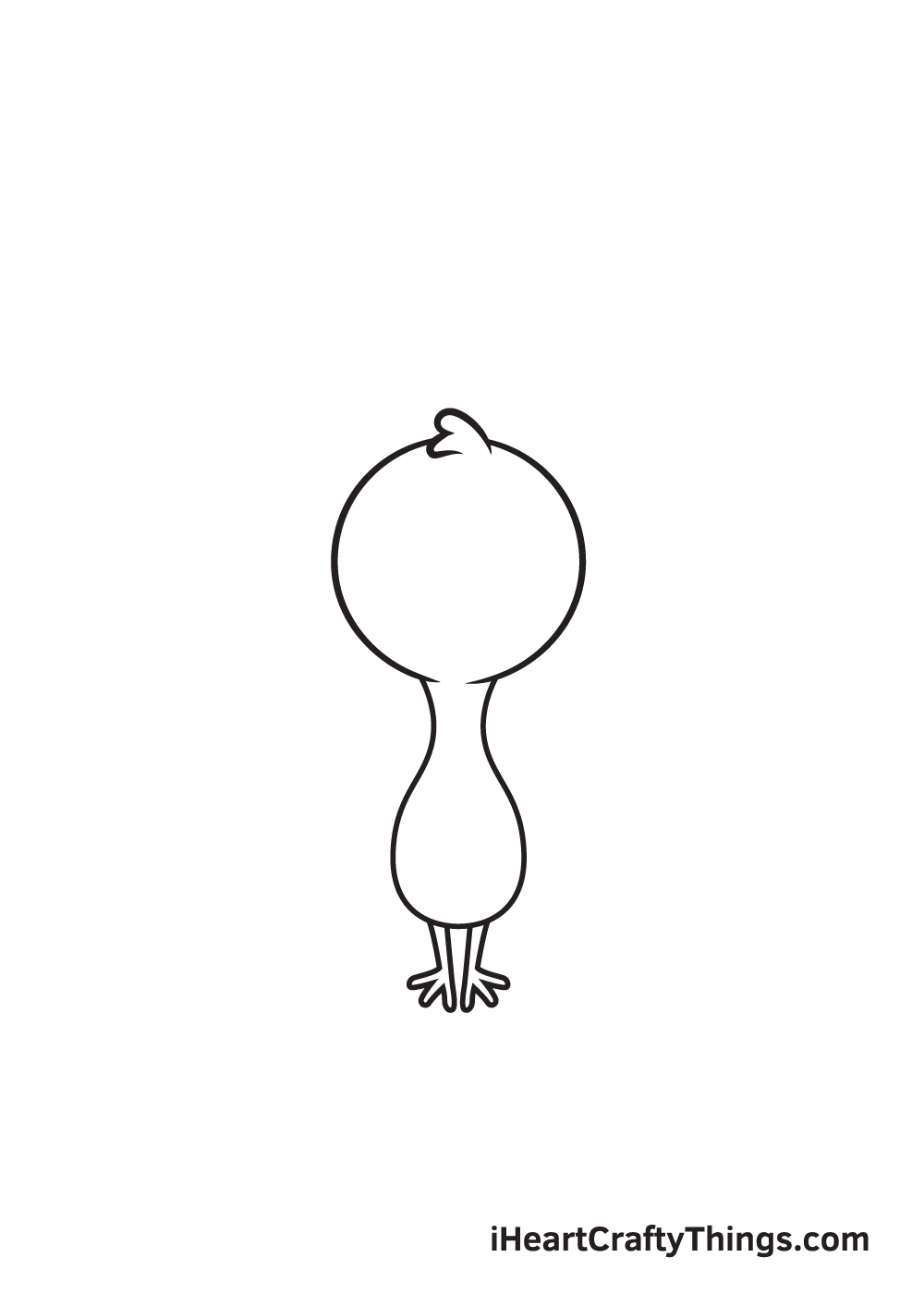 peacock drawing step 3