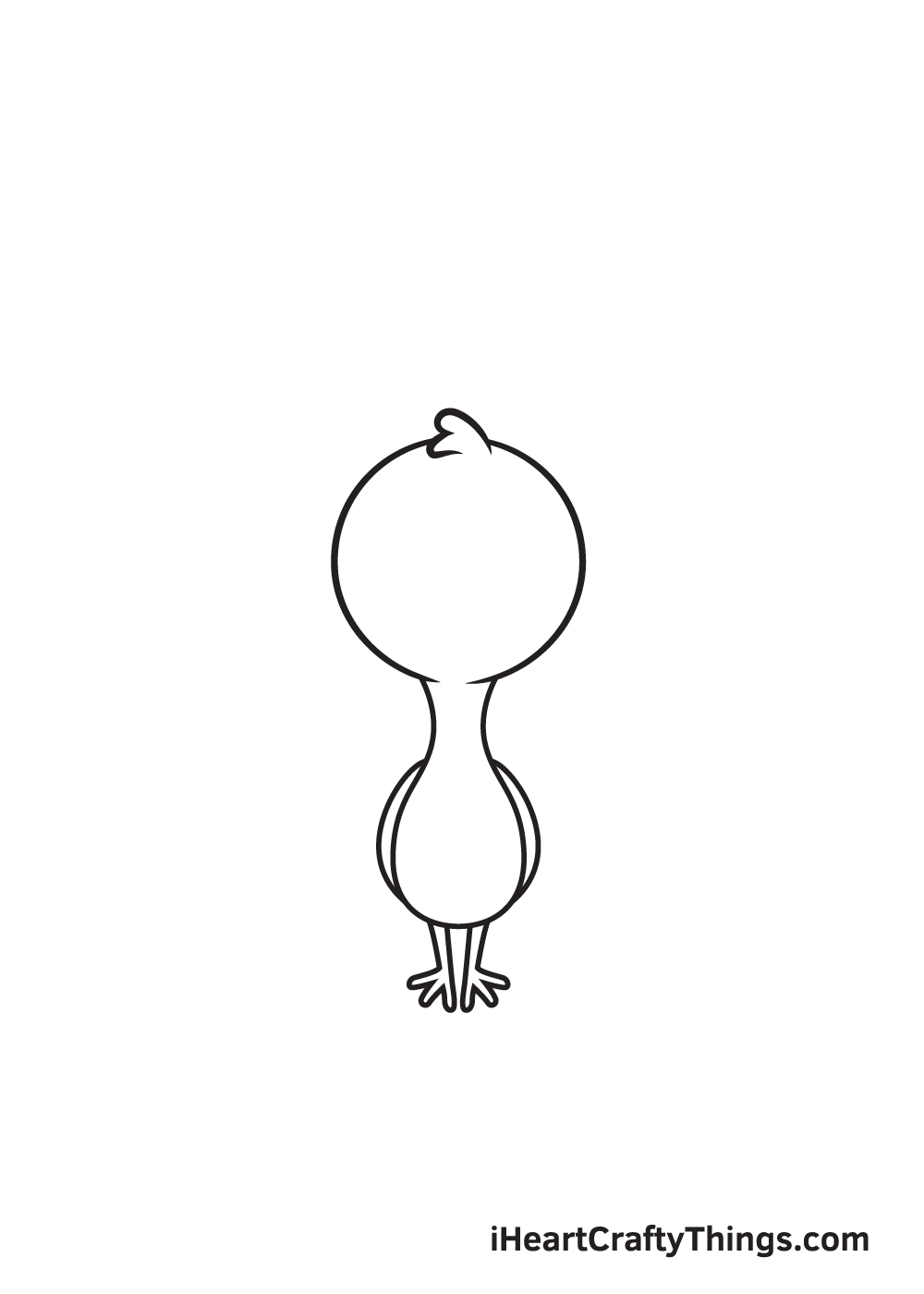 peacock drawing step 4