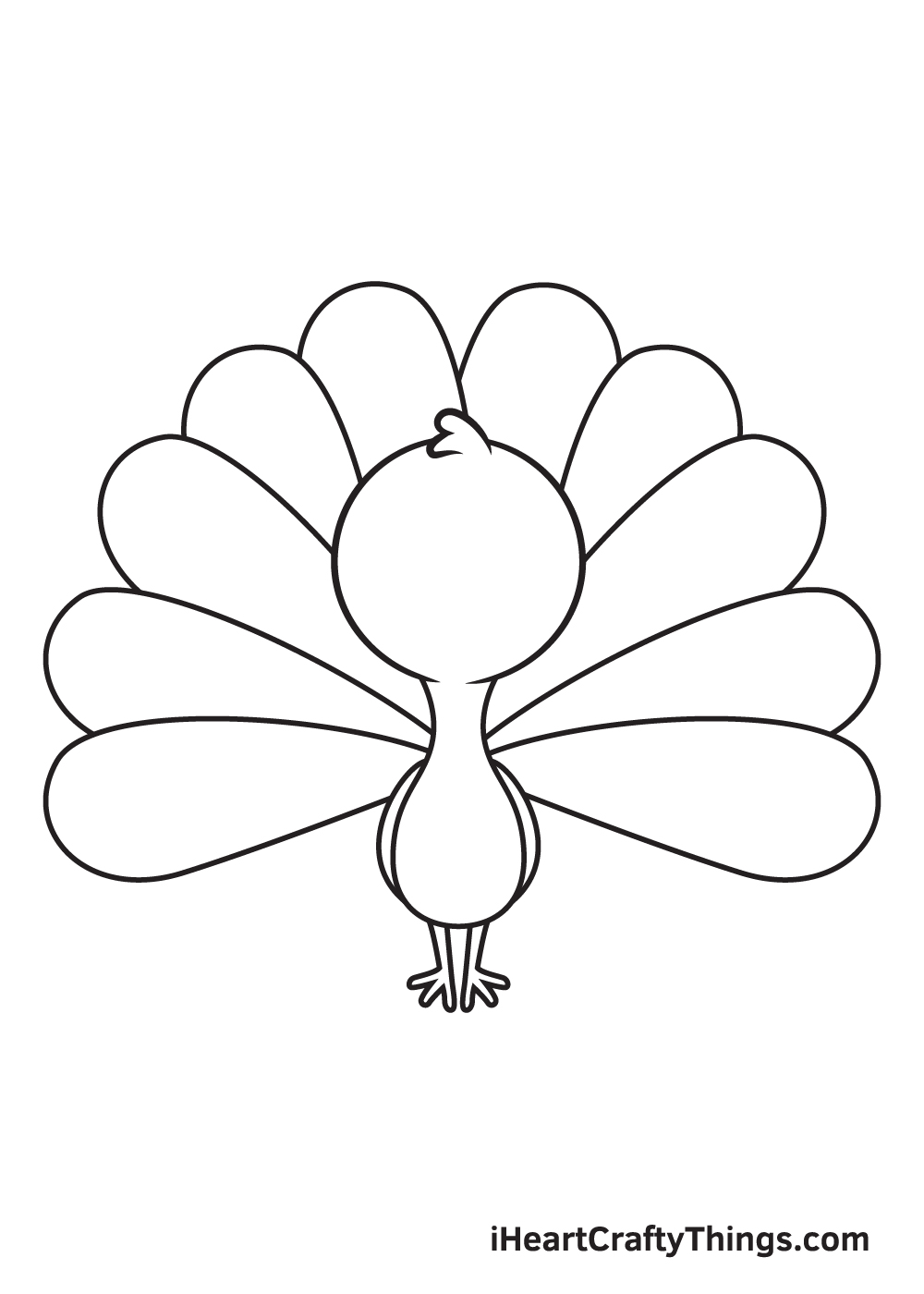 peacock drawing step 6