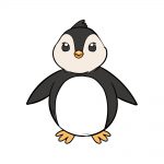 how to draw penguin image