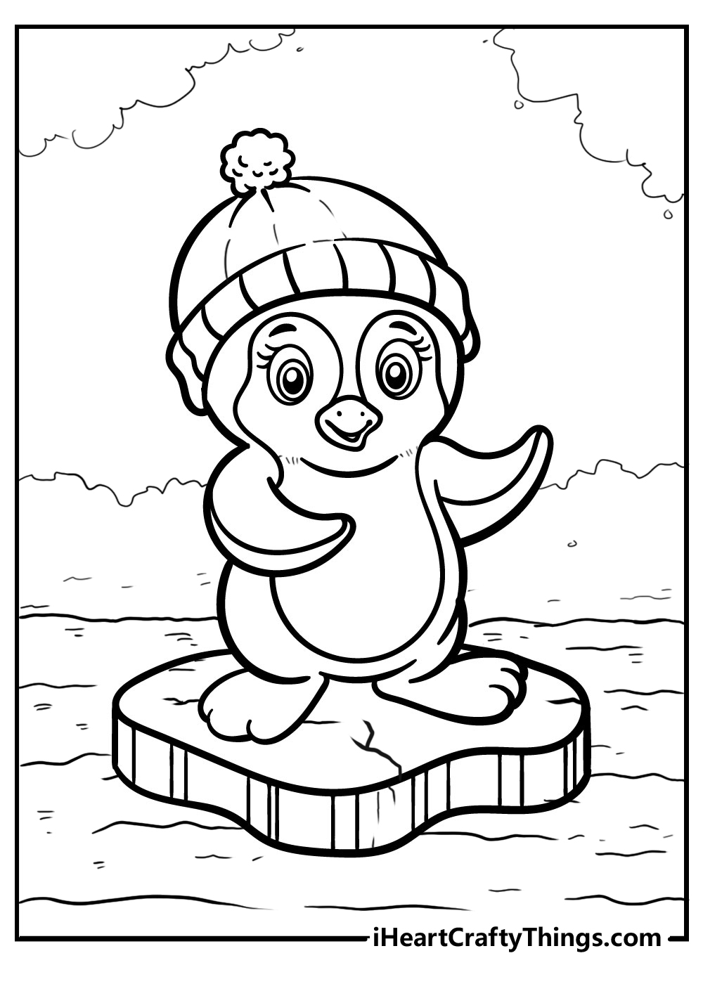 cute penguin coloring pages free printable