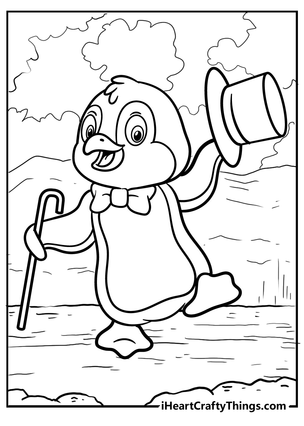penguin colouring pages free download