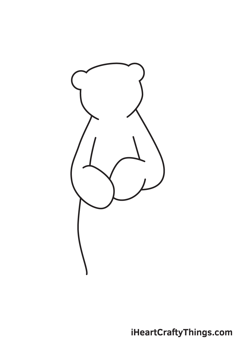 polar bear drawing step 4