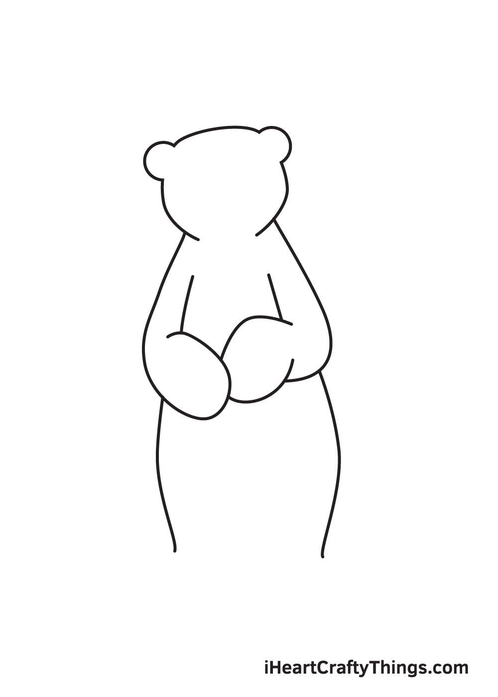 polar bear drawing step 5