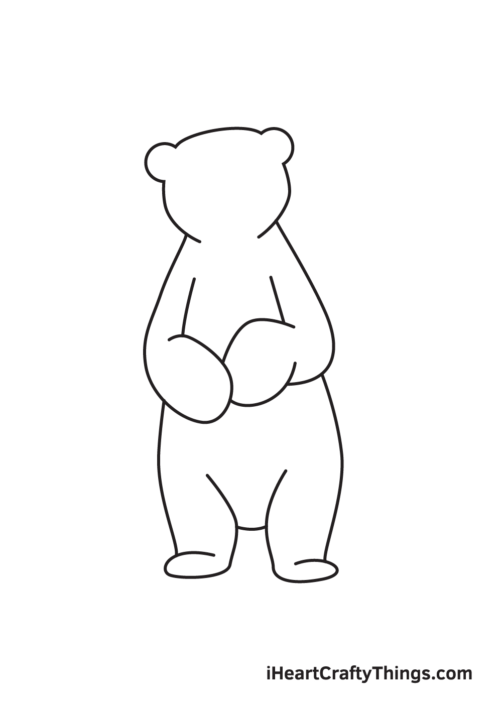 polar bear drawing step 6