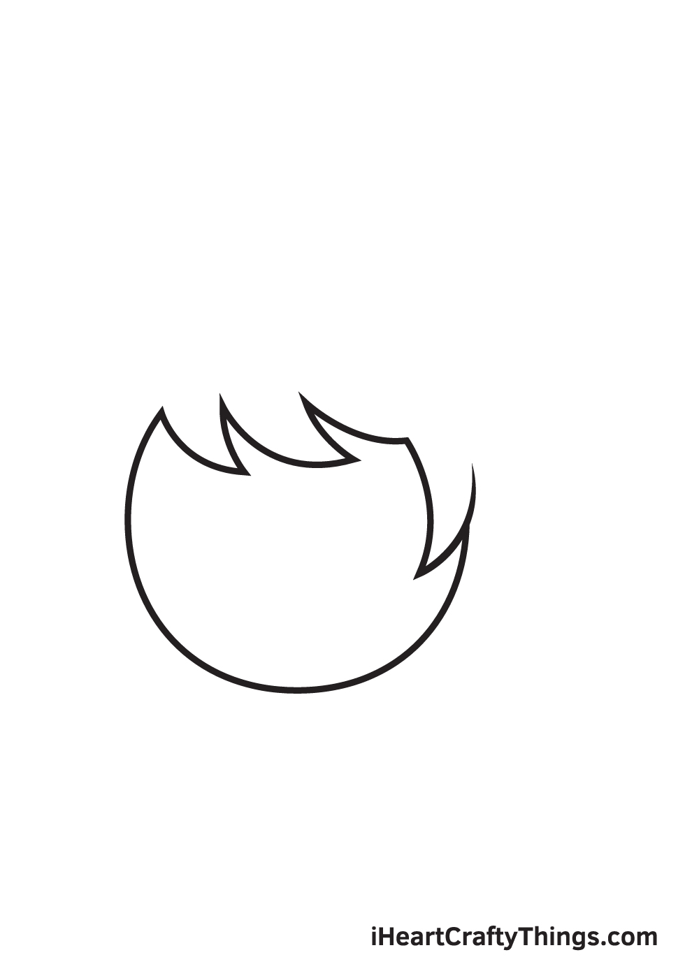 ponytail drawing step 2