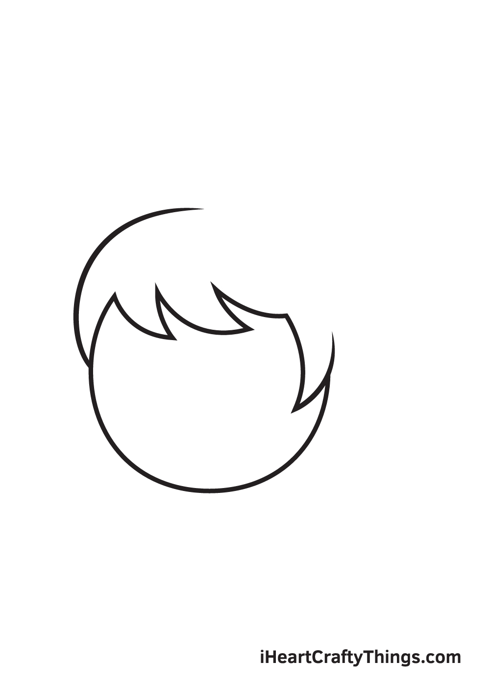 ponytail drawing step 3
