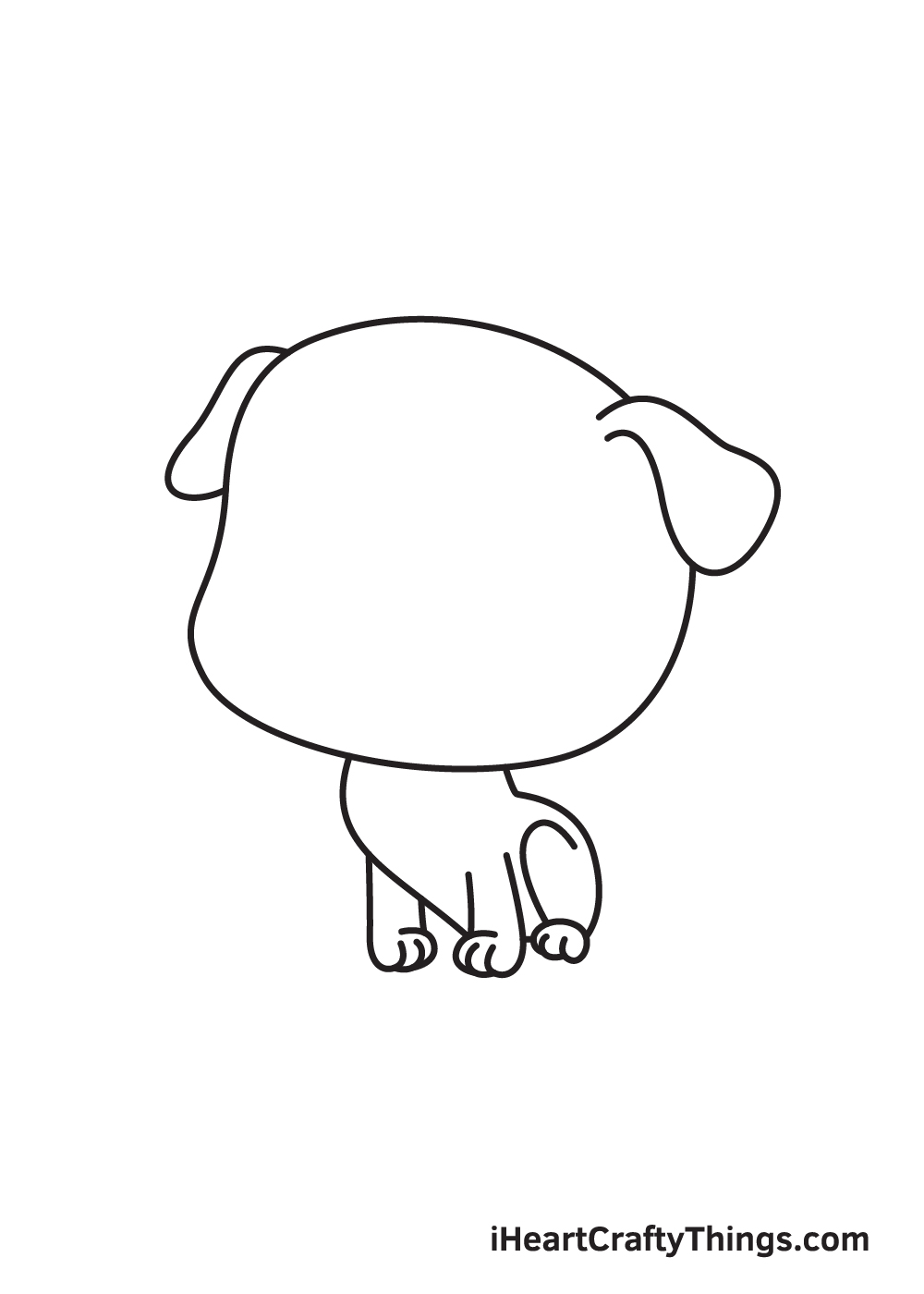pug drawing step 5