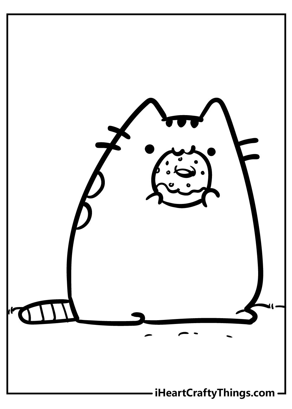 pusheen cat coloring pages for toddlers