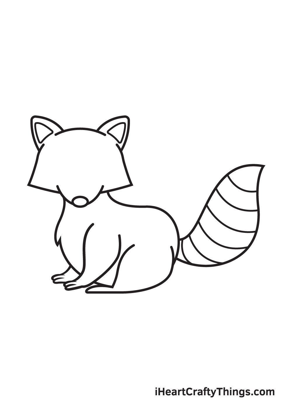 raccoon drawing step 8