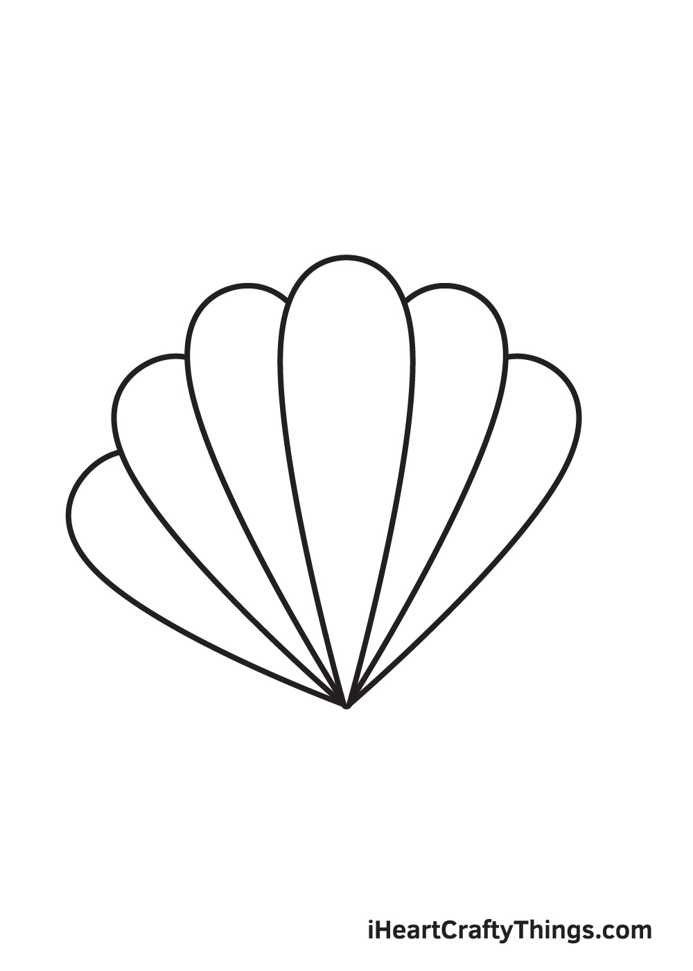 seashell drawing step 6
