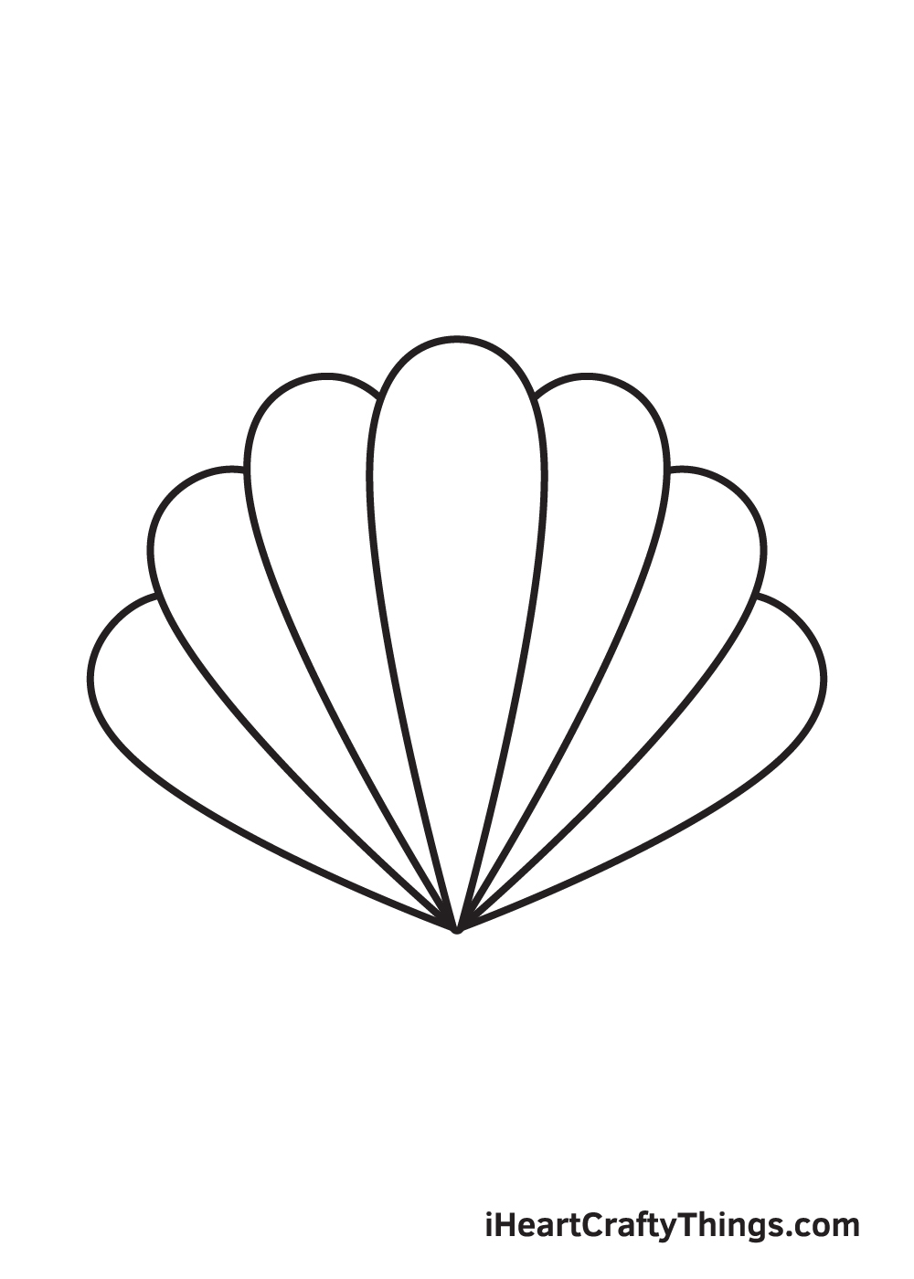 seashell drawing step 7