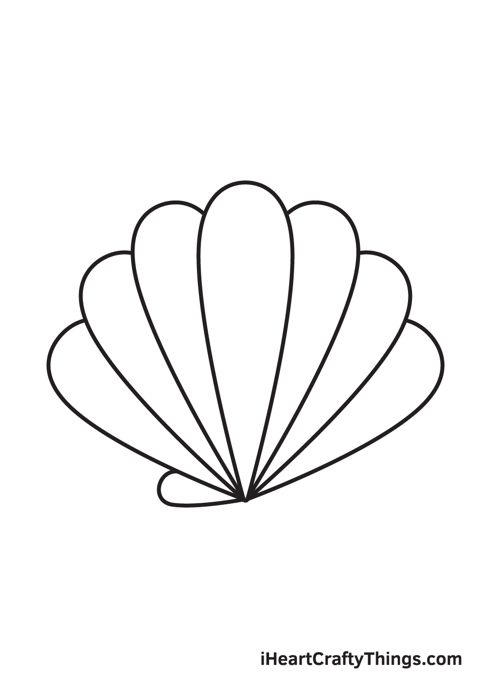 seashell drawing step 8