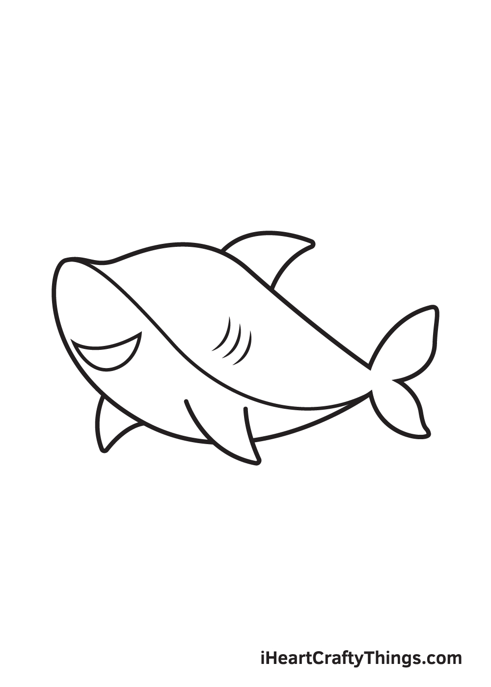 shark drawing step 8