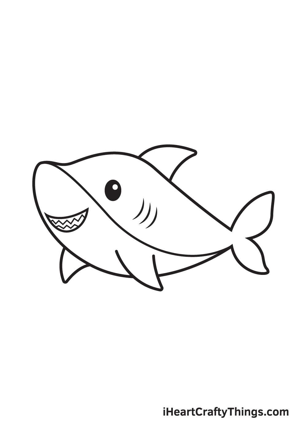 shark drawing step 9