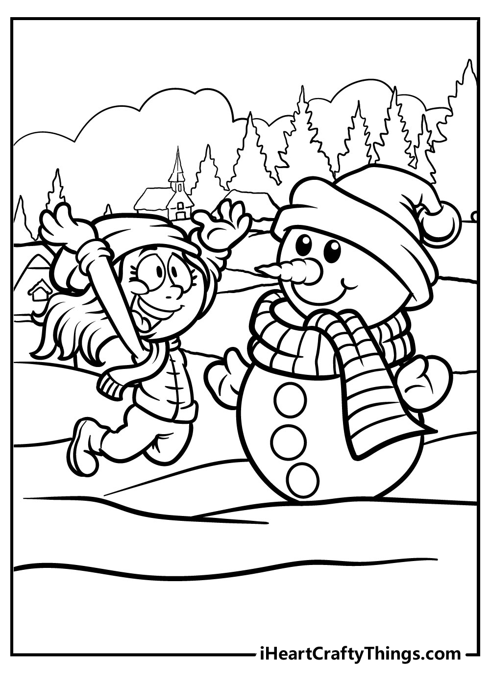 funny snowman coloring pages free printable