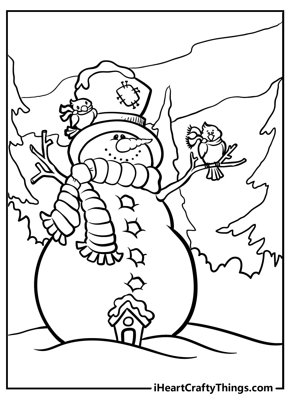 christmas snowman coloring pages free printable