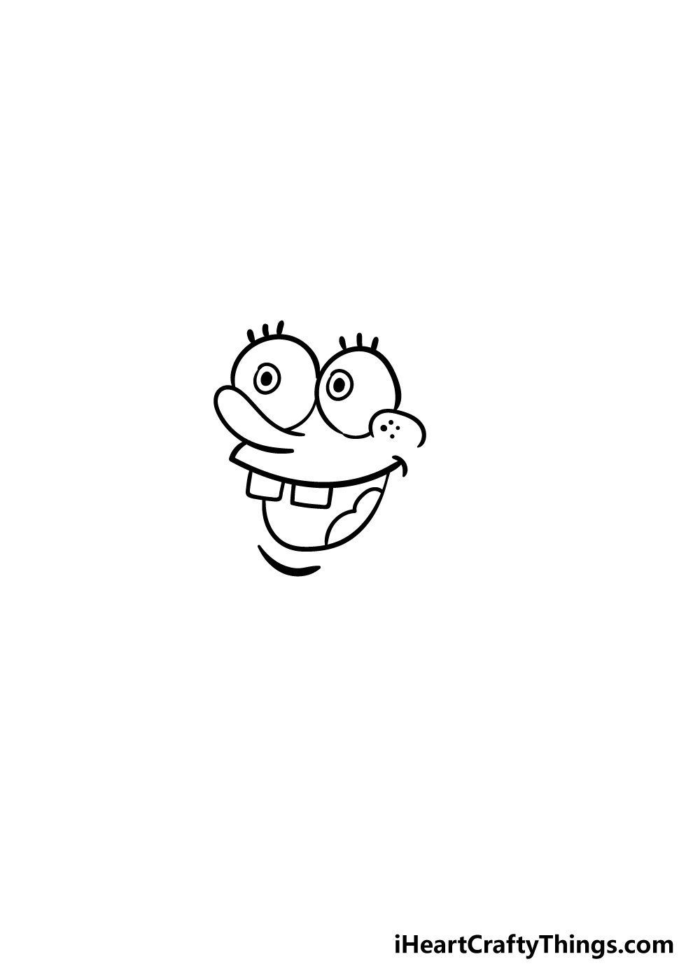 spongebob drawing step 2