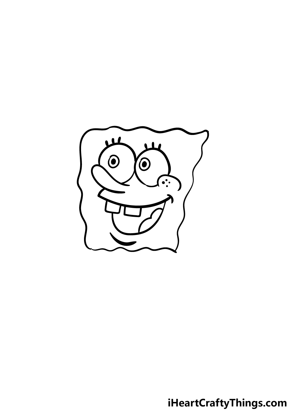 spongebob drawing step 3
