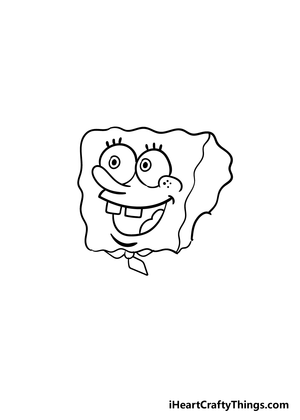 spongebob drawing step 4