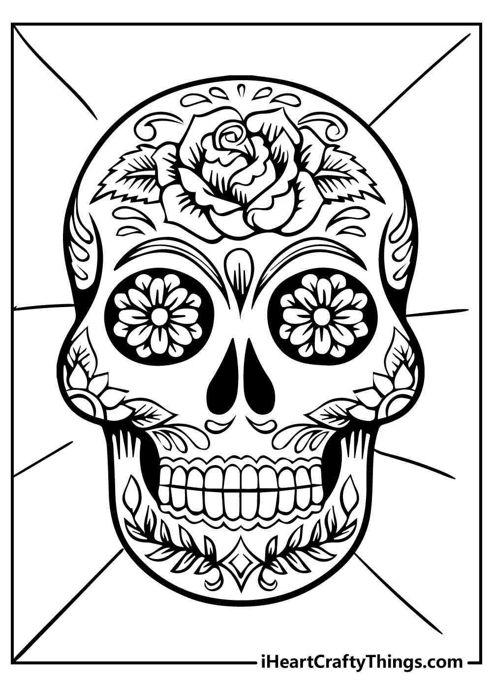new sugar skull coloring pages free printable