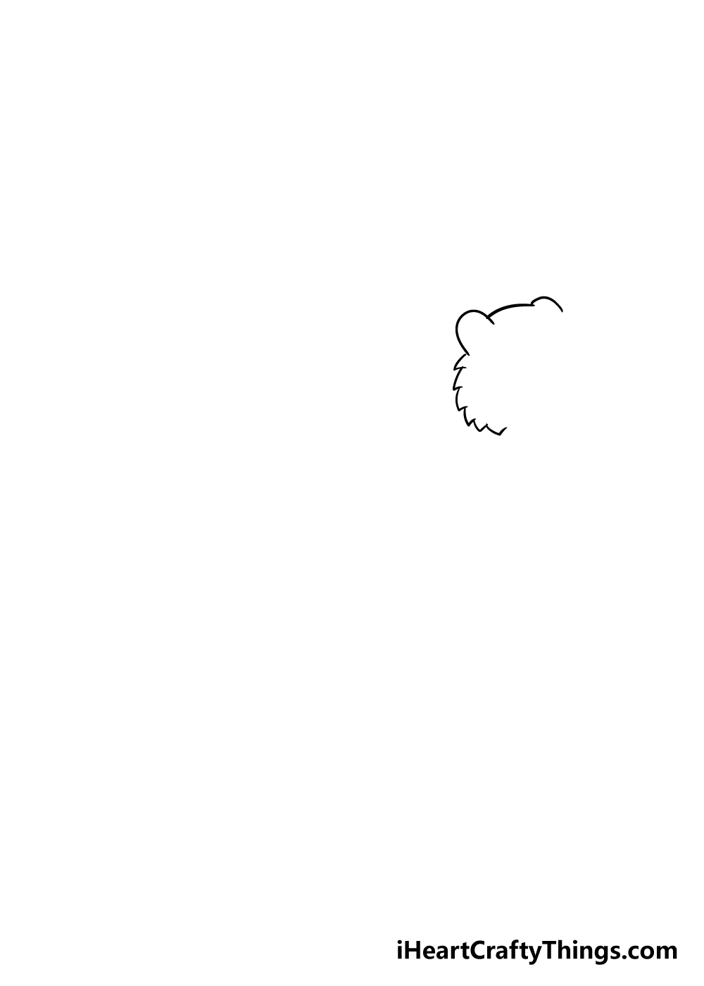 drawing tiger step 1