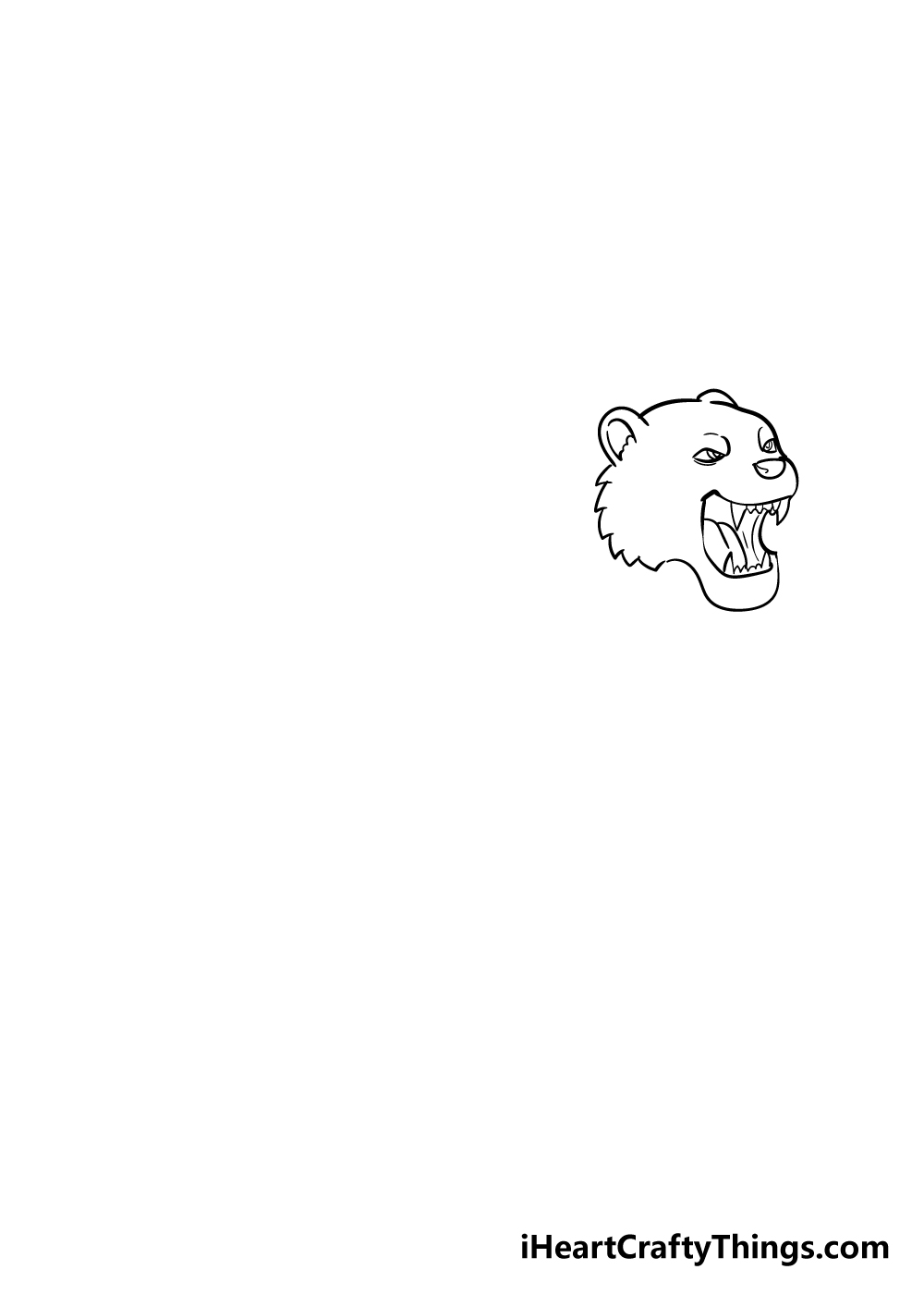 drawing tiger step 3