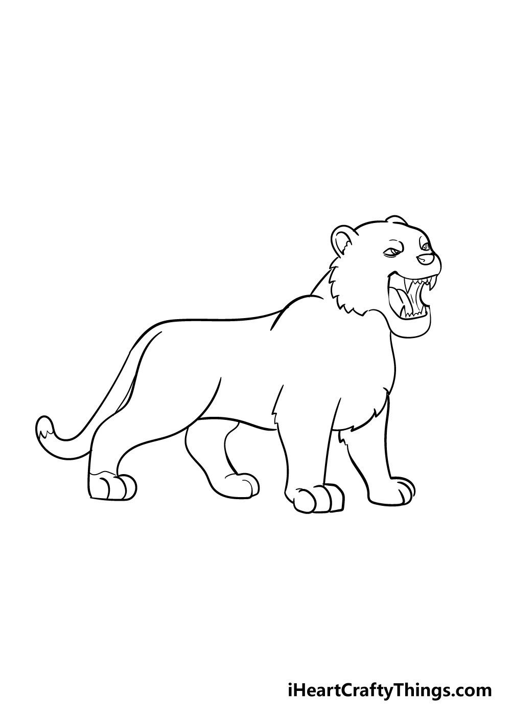 drawing tiger step 6