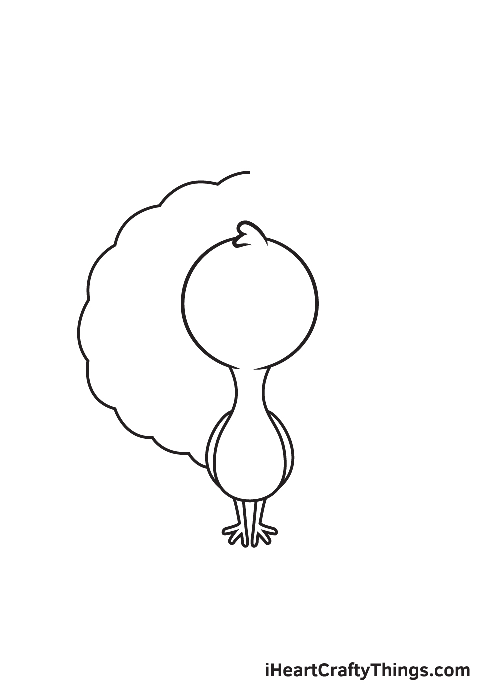 turkey drawing step 5