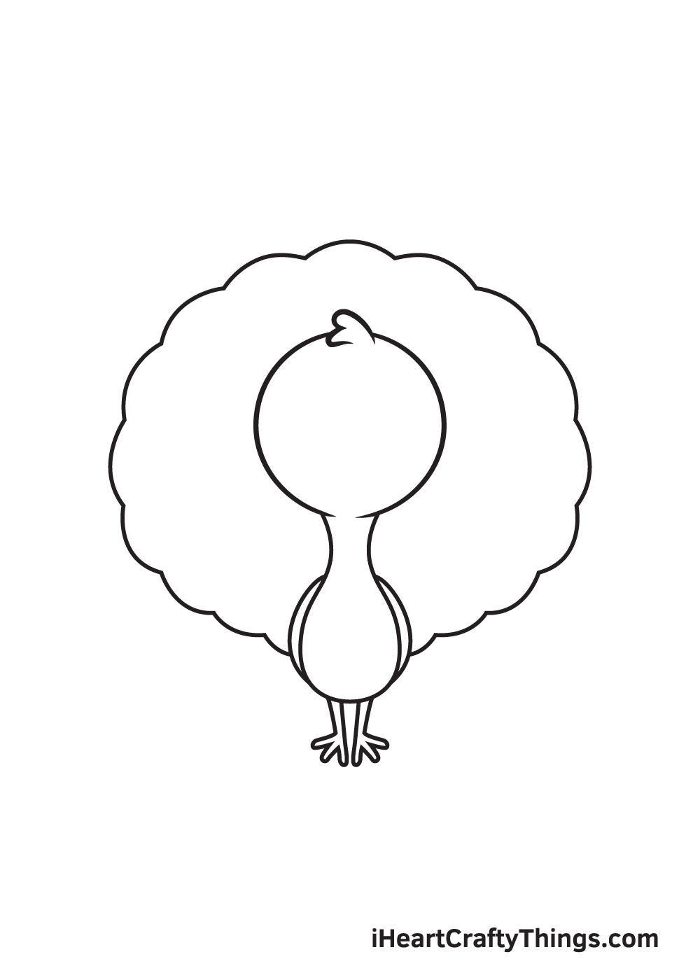 turkey drawing step 6
