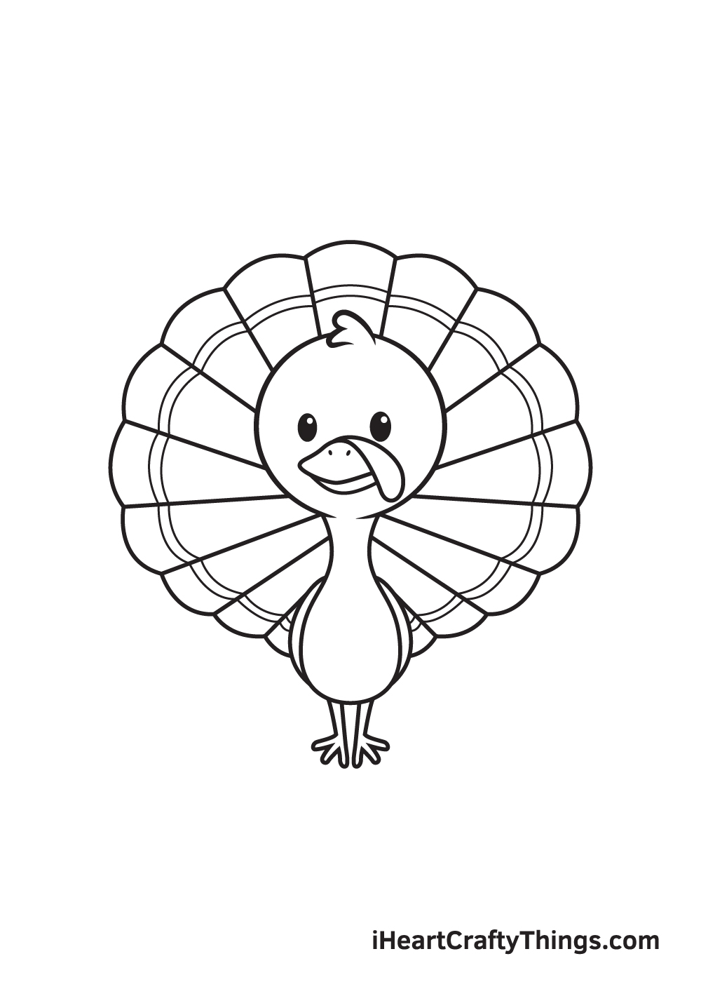 turkey drawing step 9