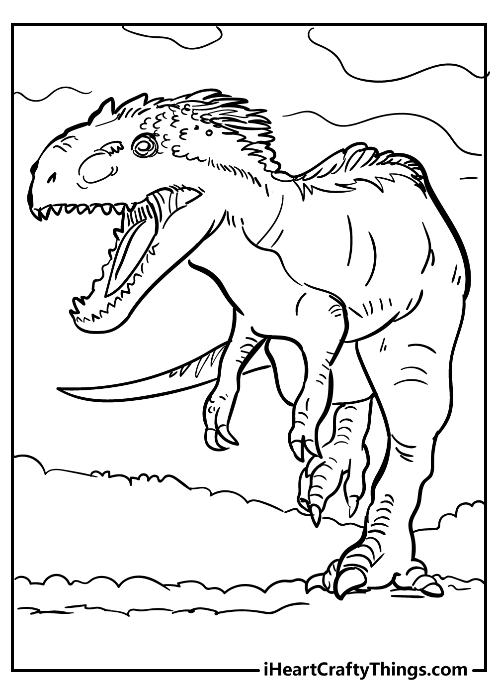 jurassic world t-rex coloring pages free printable