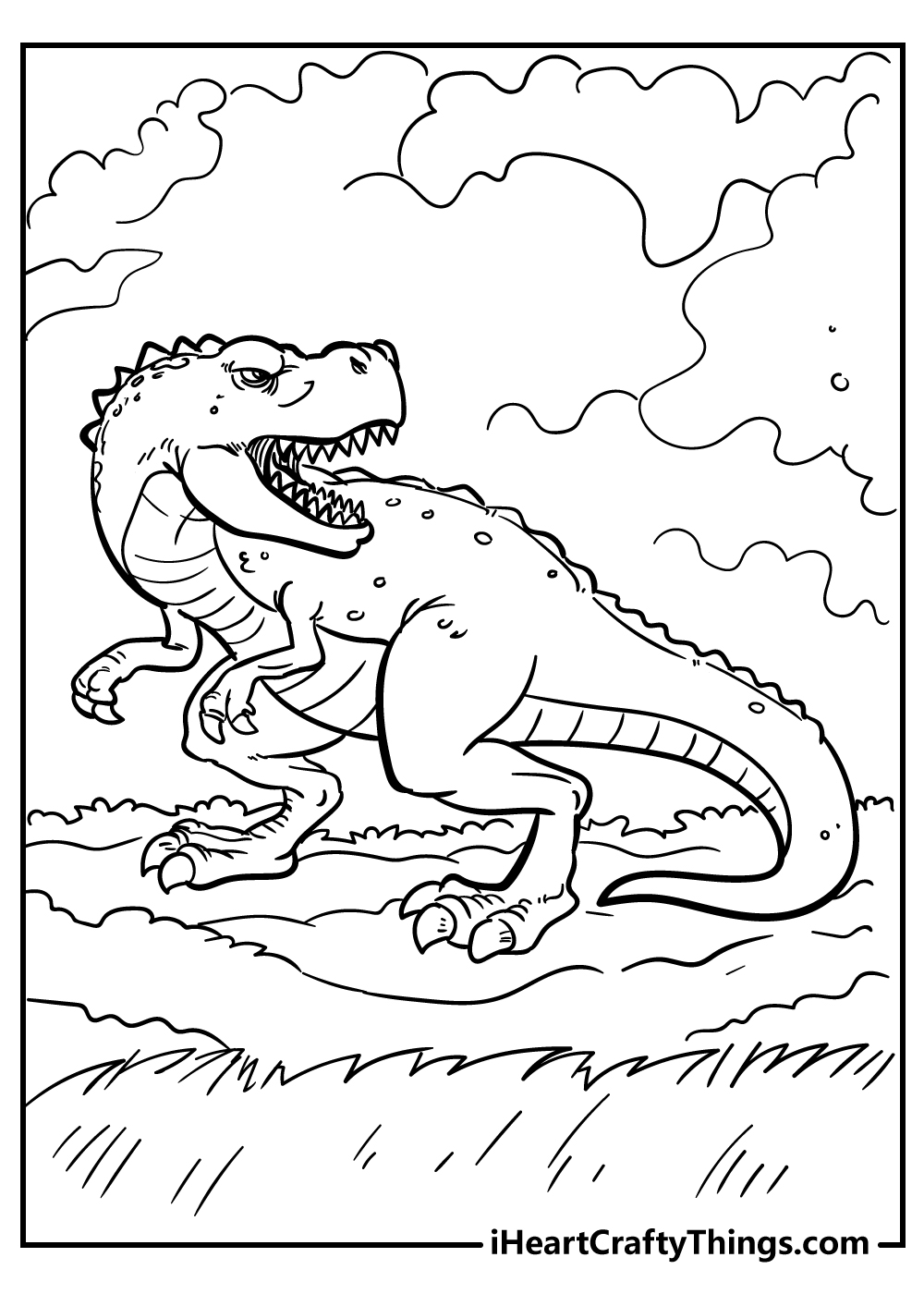 jurassic world t-rex coloring book free printable