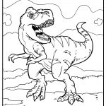 Tyrannosaurus coloring image free printable