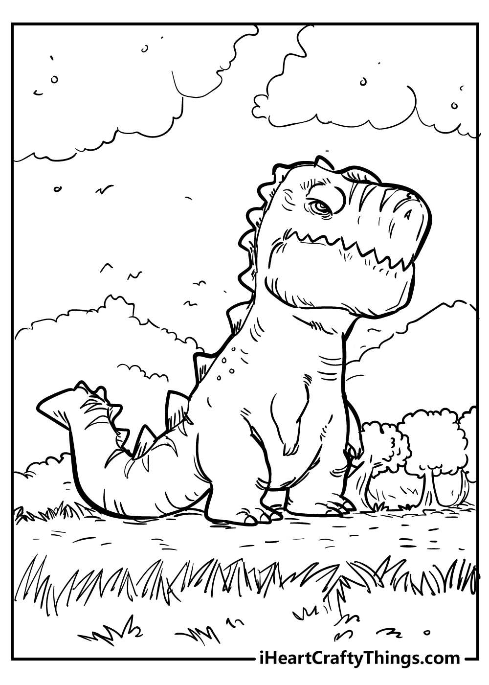 scary tyrannosaurus coloring pages free printable