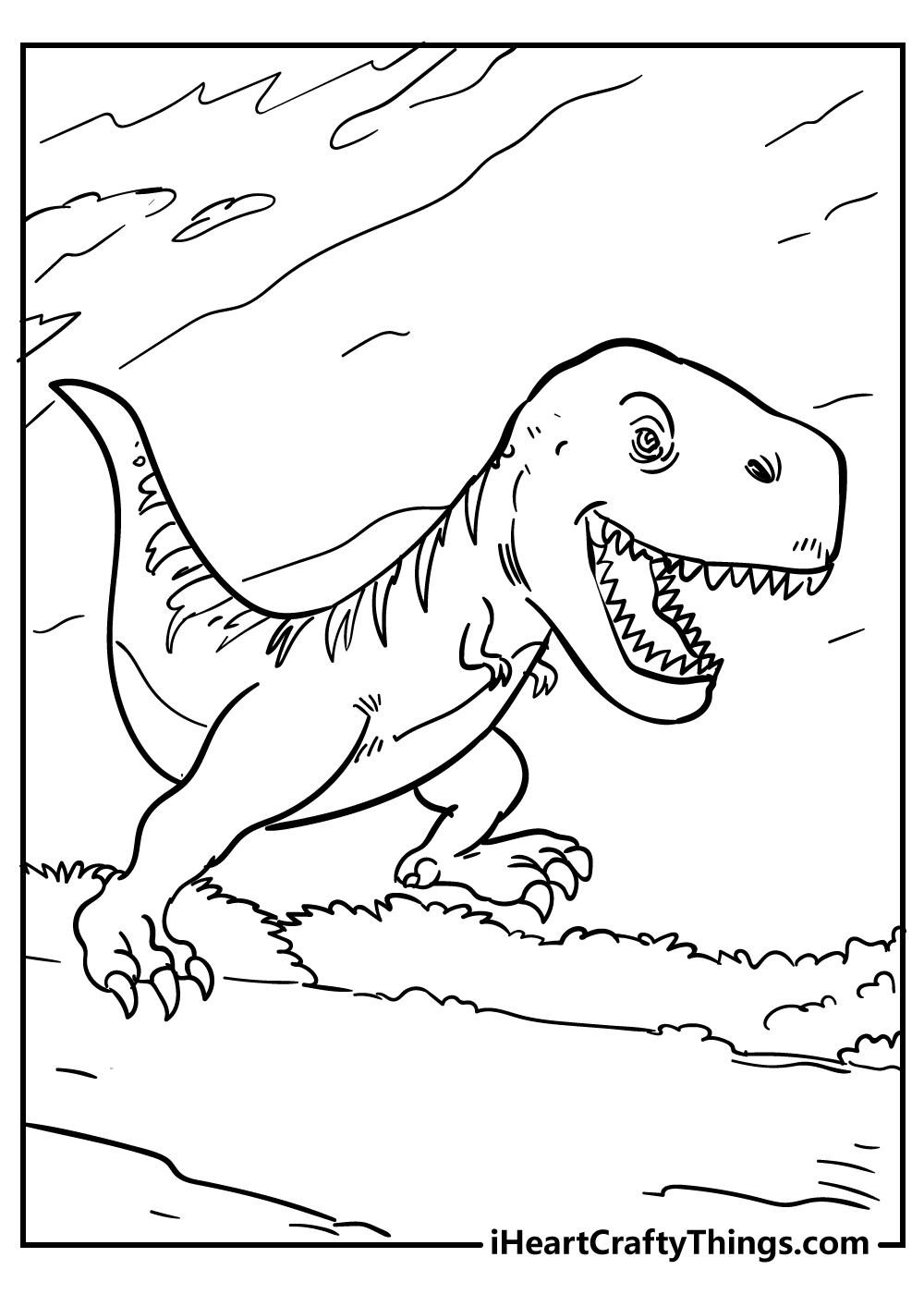 Tyrannosaurus coloring book free printable