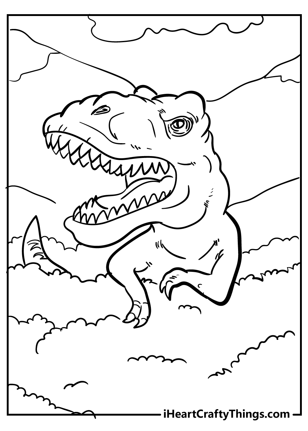 t-rex drawing coloring book free download